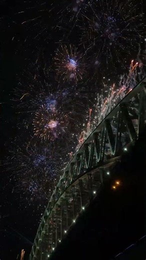Sydney Harbour Bridge Lights Up with New Year Fireworks