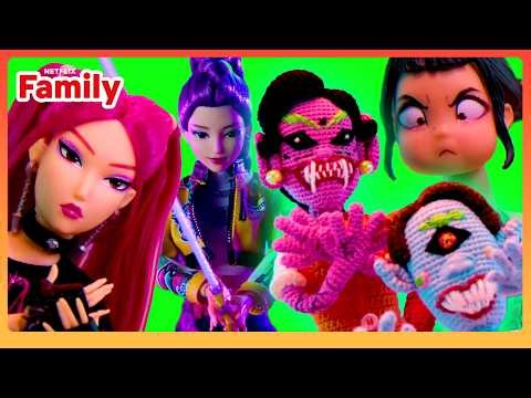 Airplane Recreation! 👹 KPop Demon Hunters: KPop Toy Creations 2 | Netflix Family
