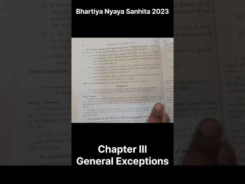 Bhartiya Nyaya Sanhita 2023.... General Exceptions..#bns #law #lawyer #lawstudent #fypシ #facts 