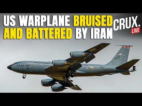 IRAN WAR LIVE | USAF KC-135 Stratotanker Covered In Shrapnel Damage Lands At RAF Base | Hormuz
