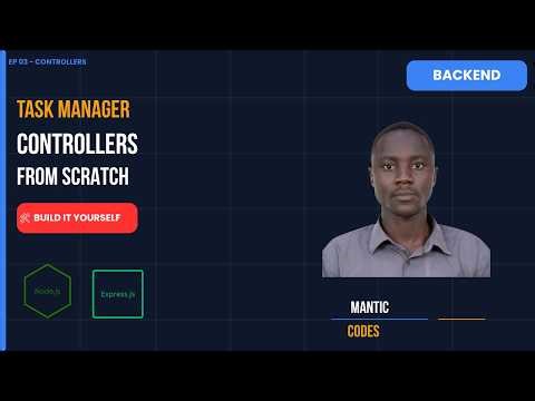 Task Manager API: Controllers and CRUD Operations Simplified