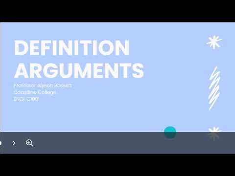 Definition Arguments