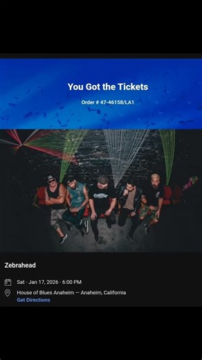 @socalconcerts.and.happenings on Instagram: "BOGO ALERT - GOT EM!!! THANK YOU Santa 💸 💰 @alienantfarmofficial @zebraheadofficial and @suburbanlegends at @hobanaheim #rock #altrock #skaband #concertbroke #anaheim"