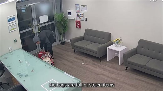 Burglar’s getaway attempt goes wrong after fight with locked door