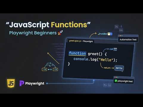 Day 2 – Video 5: JavaScript Functions Explained 🚀 | Functions for Playwright Beginners