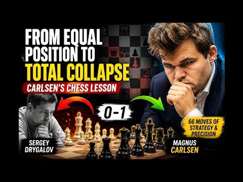 From Equal Position to Total Collapse — Carlsen’s Chess Lesson 🔥🔥🔥