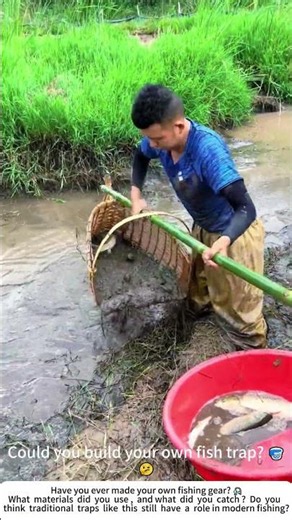 Basket Fishing – A Traditional Trap from the Hands of the Fisherman 🎋🌊