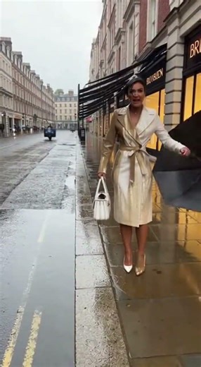 Classy Lady in All-White Completely SOAKED in Mud by Passing Truck – Insane Rage Reaction 😤