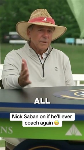 Saban doesn't feel like commuting 😂