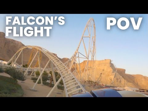 Falcon's Flight Front Row POV Six Flags Qiddiya City Worlds Tallest Fastest & Longest Roller Coaster