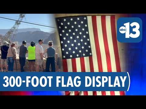 Hoover Dam draped in giant American flag to celebrate the nation's 250th birthday