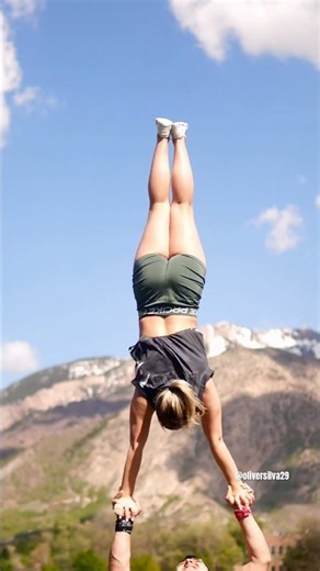 Outdoors and stunts #cheer #cheerleading