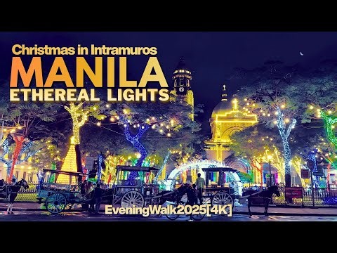 Manila Nostalgic Christmas Ambiance | A Serene Evening Walk in the Walled City of Intramuros 2025