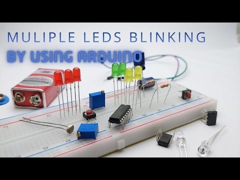 Multiple LEDs blinking by using Arduino | led blinking |blinking of 3 LEDs using Arduino