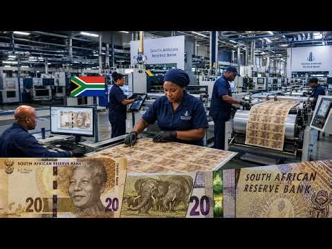 Inside South Africa's Money Factory: Mandela and the Big Five on Every Note (Full Process)