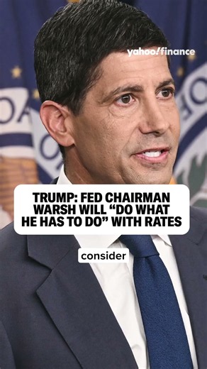 Trump said Fed Chairman Kevin Warsh will "do what he has to do," with rates.