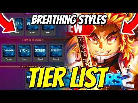 BREATHING STYLE TIER LIST In Slayers 2! (WHAT IS THE BEST BREATHING STYLE in SLAYERS 2?) Roblox