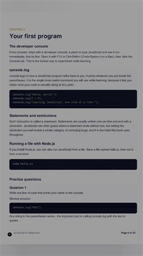 Javascript For Beginners