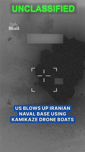 Moment US blows up Iranian naval base using kamikaze drone boats
