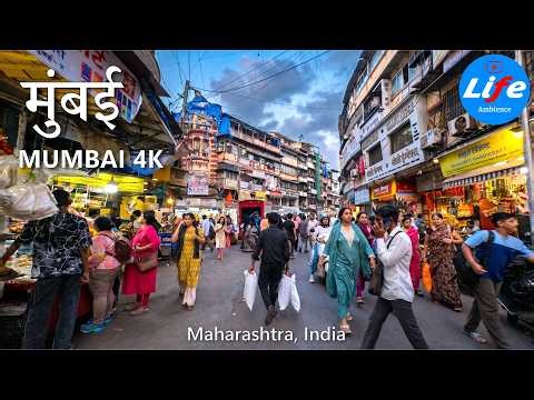 Here's What Happens in South MUMBAI Before Sunset | Charni Road to Mohammed Ali Rd Walking Tour 4K