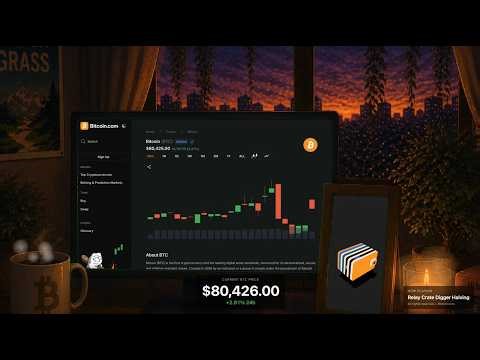 Trader Boy - Bitcoin Live Price Charts with LOFI Chill Study Music 🎧 Will BTC $81k hold?