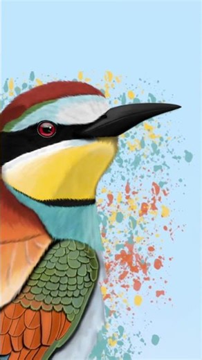 Painting the most colorful bird in Europe! 🌈🐦