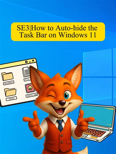 How to Auto-hide the Taskbar on Windows 11? You just need to change this taskbar settings!#windows11 #windowstips #TechTips #pctipsforbeginners #pctips #pc #laptop #taskbar