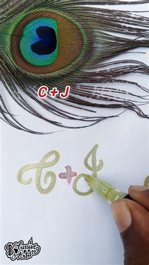 C+J | Couple name letters writing