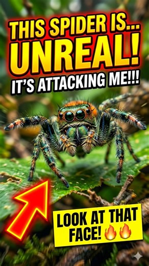 🕷️ The INSANE Jumping Power of Spiders! 😱 | Jumping Spider #shorts #wildlife