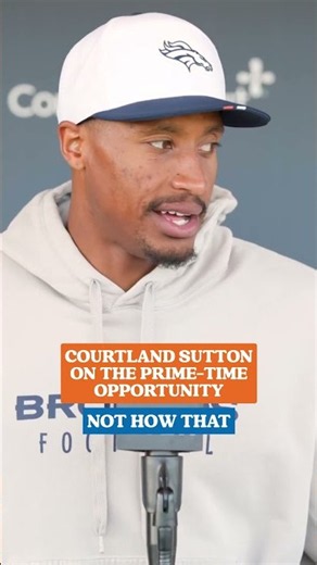 Looking forward to the prime-time opportunity 🗣️ #sutton #broncos #tnfonprime #nfl