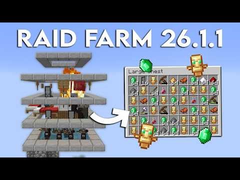 MINECRAFT EASY RAID FARM 26.1.1 TUTORIAL (NEW)