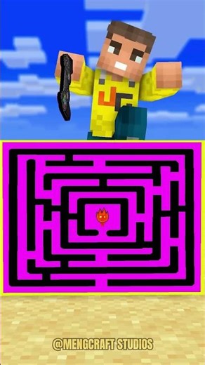 HELP! Herobrine Needs to Solve the Maze Challenge! #funnyshorts