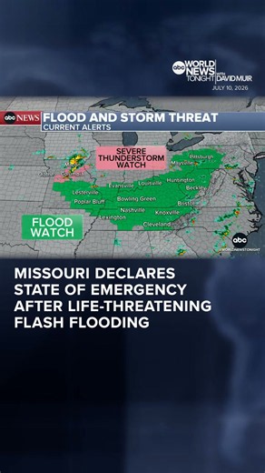 State of emergency declared in Missouri after life-threatening flash floods