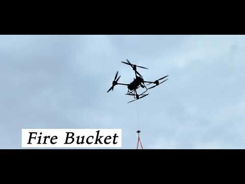 AOISUN MYUAV IP68 Waterproof & 800°C High-Temperature Resistant UAV Fire Bucket