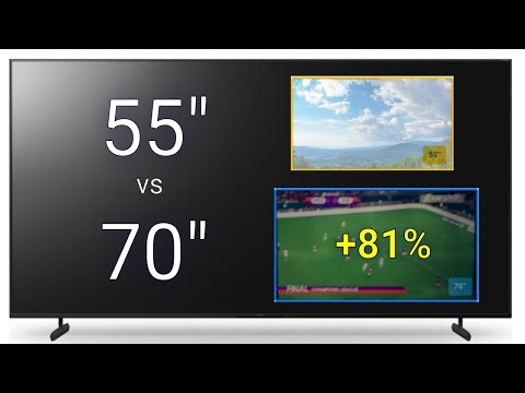 55-Inch vs 70-Inch TV Size Comparison (Side by Side)