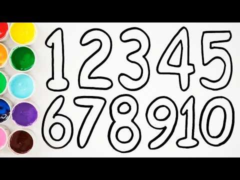 Learn Numbers 1–10 with Colors! 🎨 Fun Painting for Kids