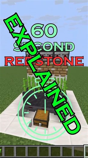 60 Second Redstone EXPLAINED: AUTOMATIC SUGARCANE FARM