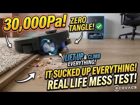 This Robot Has 4-Wheels, Roller mop and anti tangle roller brush!- Ecovacs T90 Pro Omni Robot Vacuum