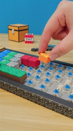 I Made a #minecraft Keyboard AMSR 🤩