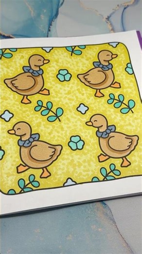 Coloring the Sweetest Little 🦆 Duck Pattern | Cozy Coloring ✨