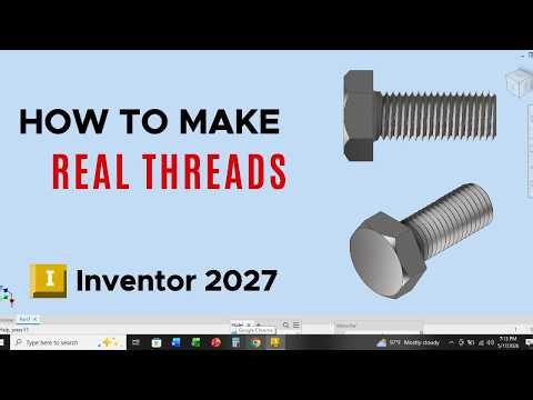 🔥 Real 3D Threads in Autodesk Inventor I lesson 25 | Advanced CAD Modeling Tutorial