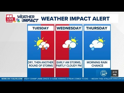 Severe storms possible overnight into tomorrow