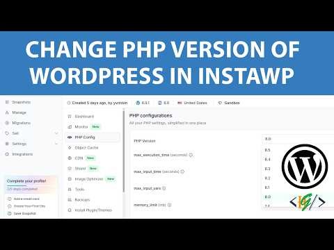 How to Update PHP Version of WordPress Website in InstaWP