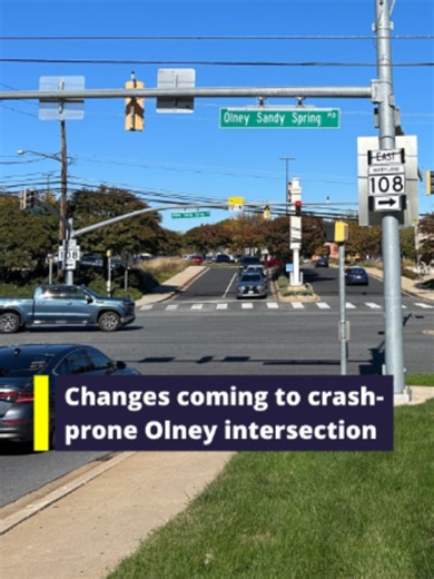 MD-108 and Village Center Drive Olney safety improvements timeline