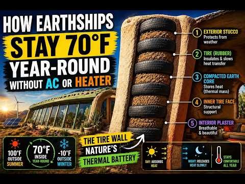 Your Walls Are Your AC — How Earthships Stay 70°F Year-Round With Zero Energy Bills