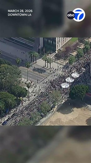 Thousands gather for "No Kings" protest in downtown LA
