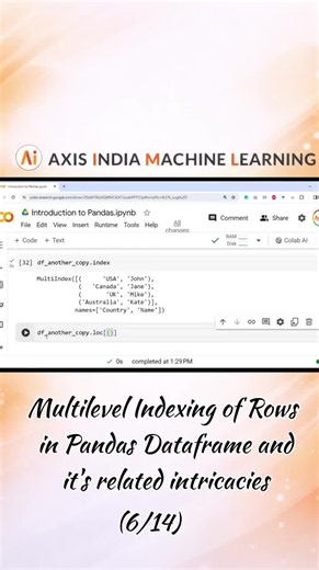 #pandas #datascience #viral #foryou #explore | Axis India Machine Learning