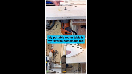 Homemade portable router table #woodworking #tools #diy