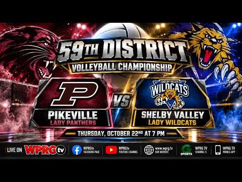 (22-12) Pikeville vs. (32-3) Shelby Valley - Girls 59th District Championship on WPRGtv (10.22.26)