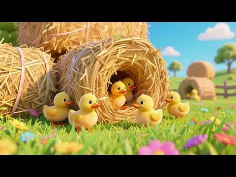 Haystack Hide-and-Seek with Ducklings 🦆🌾 | Fun Kids Song & Game